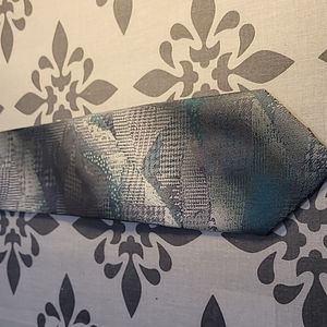 Wembley Silver, Purple, and Teal Tie